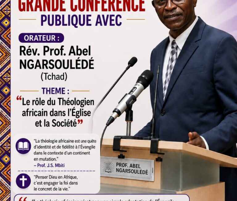 Grande Conférence avec le rév. Prof. Abel Ngarsoulédé sur le thème: Le rôle du Théologien africain dans l’Eglise de la Société